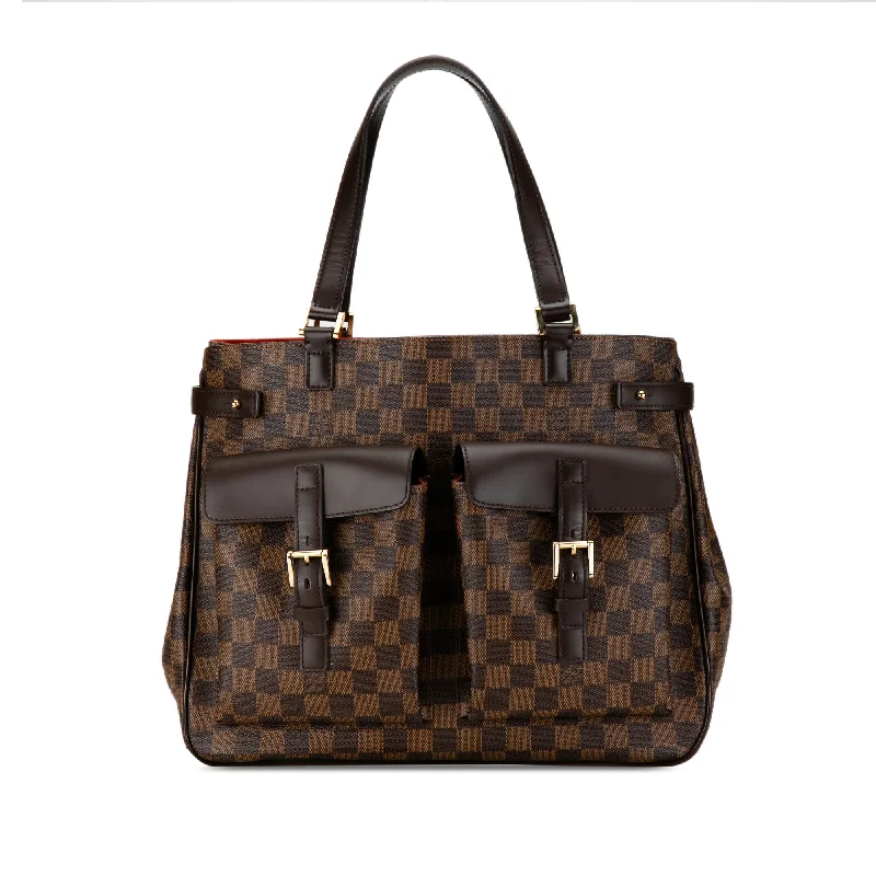 Quilted Tote Bag in Cream with Silver Hardware for a Classic and Sophisticated StyleBrown Louis Vuitton Damier Ebene Uzes Tote Bag Quilted Tote Bag in Cream with Silver Hardware for a Classic and Sophisticated StyleBrown Louis Vuitton Damier Ebene Uzes Tote Bag