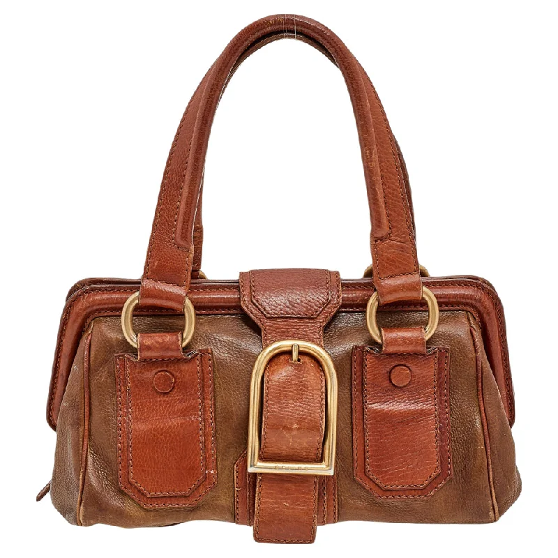 Women's Tote Bag with Zipper Closure in Red for Secure StorageCeline Two Tone Leather Ella Frame Satchel Women's Tote Bag with Zipper Closure in Red for Secure StorageCeline Two Tone Leather Ella Frame Satchel