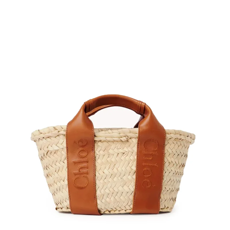 Women's Tote Bag with Magnetic Closure in Orange for Easy Access on the GoSense Raffia Mini Tote, Caramel Women's Tote Bag with Magnetic Closure in Orange for Easy Access on the GoSense Raffia Mini Tote, Caramel