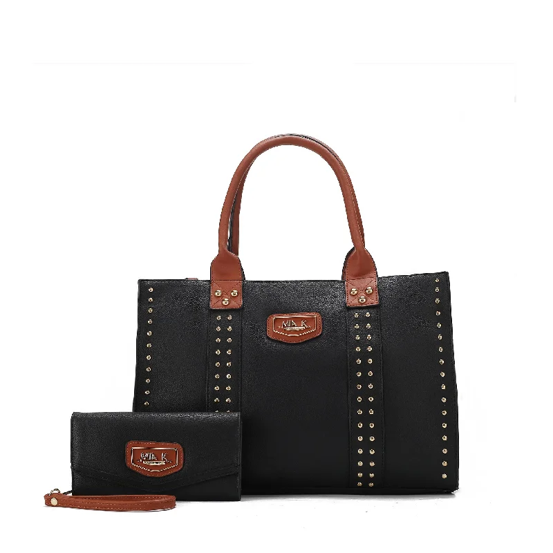 Women's Tote Bag with Magnetic Closure in Orange for Easy Access on the GoDavina Tote Bag and Wallet Set Women's Tote Bag with Magnetic Closure in Orange for Easy Access on the GoDavina Tote Bag and Wallet Set