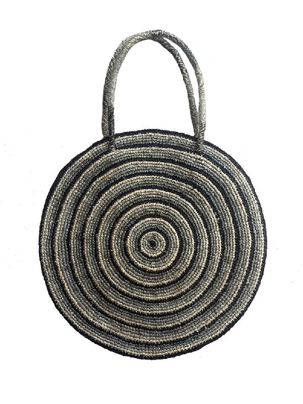 Waterproof Tote Bag in Yellow for Outdoor Activities in Wet WeatherBoho Round Bag, Black Waterproof Tote Bag in Yellow for Outdoor Activities in Wet WeatherBoho Round Bag, Black