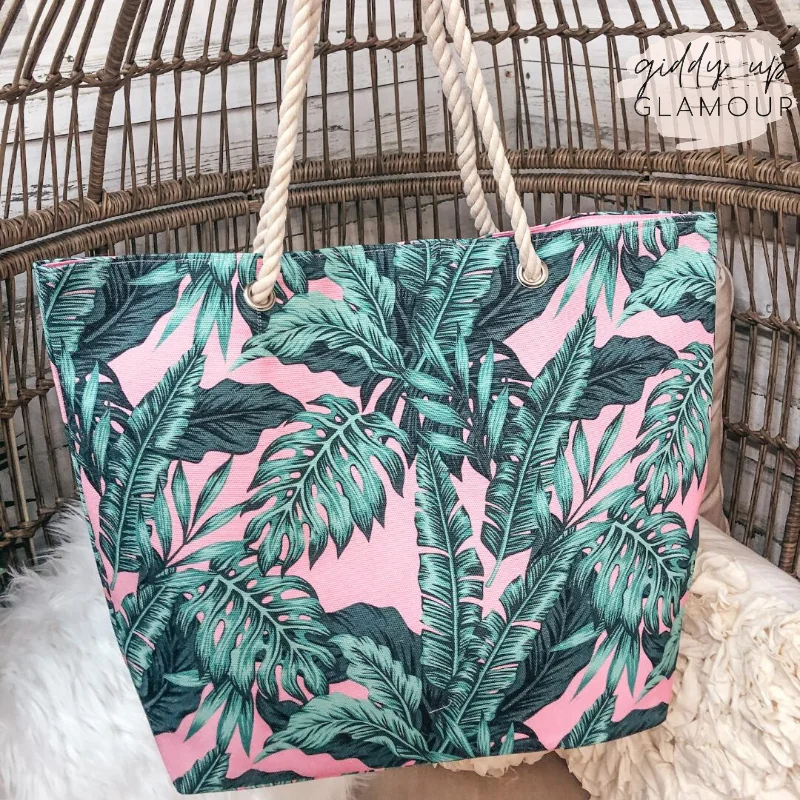 Faux Fur - Trimmed Tote Bag in White for a Cozy Winter LookGreen Palm Leaf Tote Bag with Rope Straps in Pink Faux Fur - Trimmed Tote Bag in White for a Cozy Winter LookGreen Palm Leaf Tote Bag with Rope Straps in Pink
