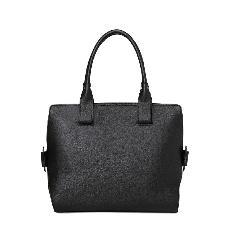 Large Capacity Genuine Leather Women's Tote Bag in Black for Work and CommutingEditor Tote Large Capacity Genuine Leather Women's Tote Bag in Black for Work and CommutingEditor Tote