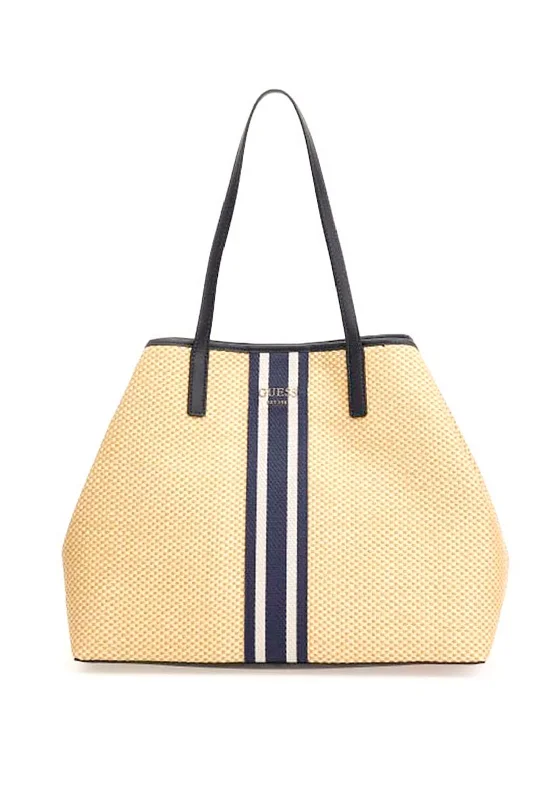 Oversized Jute Tote Bag in Natural Color with Rope Handles for a Beach VacationGuess Vikky Woven Large Tote Bag, Navy Oversized Jute Tote Bag in Natural Color with Rope Handles for a Beach VacationGuess Vikky Woven Large Tote Bag, Navy