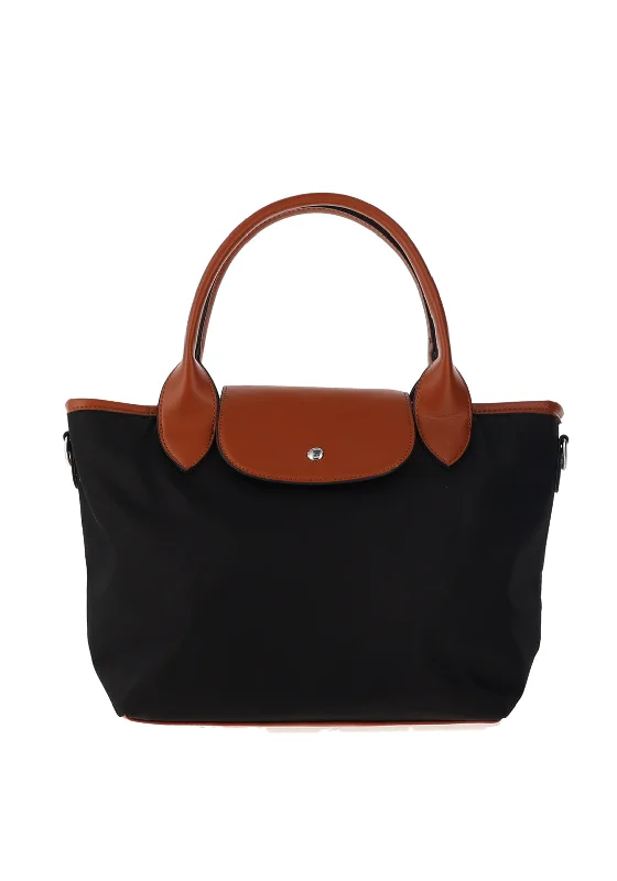 Women's Tote Bag with Magnetic Closure in Orange for Easy Access on the GoZen Collection Canvas Medium Tote Bag, Black Women's Tote Bag with Magnetic Closure in Orange for Easy Access on the GoZen Collection Canvas Medium Tote Bag, Black
