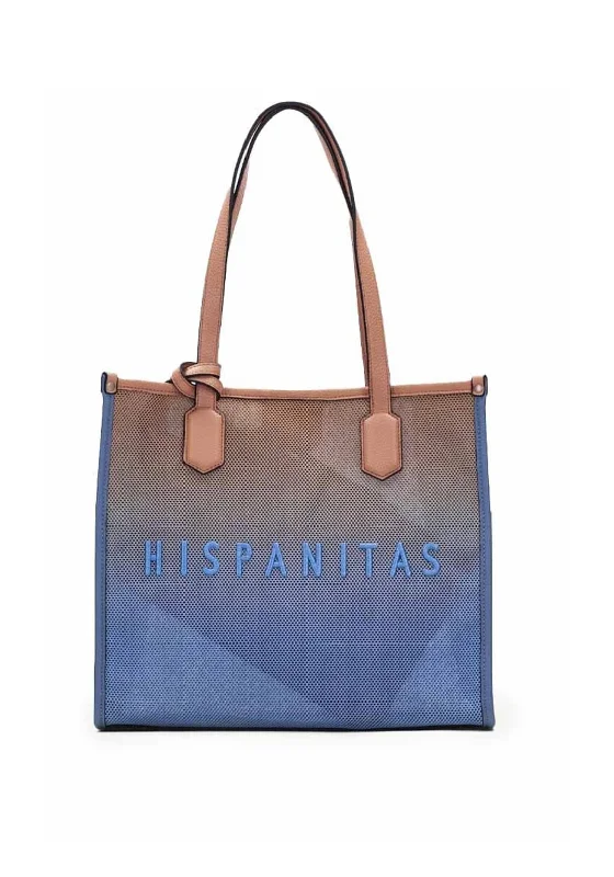 Quilted Tote Bag in Cream with Silver Hardware for a Classic and Sophisticated StyleHispanitas Mesh Ombre Shopped Bag, Azure Blue & Peach Quilted Tote Bag in Cream with Silver Hardware for a Classic and Sophisticated StyleHispanitas Mesh Ombre Shopped Bag, Azure Blue & Peach