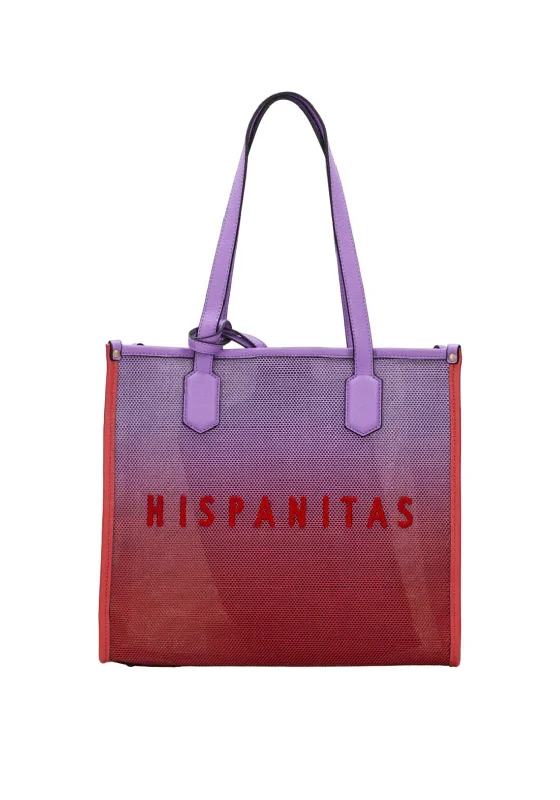 Waterproof Tote Bag in Yellow for Outdoor Activities in Wet WeatherHispanitas Mesh Ombre Shopped Bag, Violet & Scarlet Waterproof Tote Bag in Yellow for Outdoor Activities in Wet WeatherHispanitas Mesh Ombre Shopped Bag, Violet & Scarlet