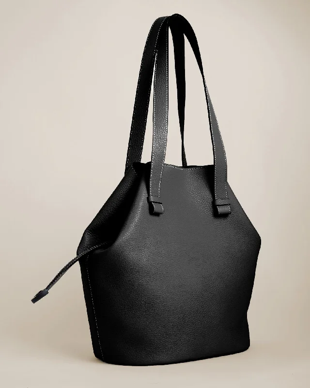 Women's Tote Bag with Inner Compartments in Gray for Organizing Everyday EssentialsJoplin Tote Bag | Black Pebble Women's Tote Bag with Inner Compartments in Gray for Organizing Everyday EssentialsJoplin Tote Bag | Black Pebble