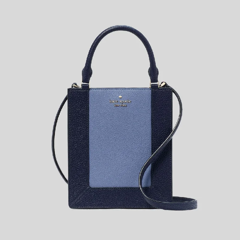 Women's Printed Tote Bag in Floral Patterns for a Spring - Themed Shopping TripKATE SPADE Lena Colorblock Mini Tote Parisian Navy Multi KI885 Women's Printed Tote Bag in Floral Patterns for a Spring - Themed Shopping TripKATE SPADE Lena Colorblock Mini Tote Parisian Navy Multi KI885