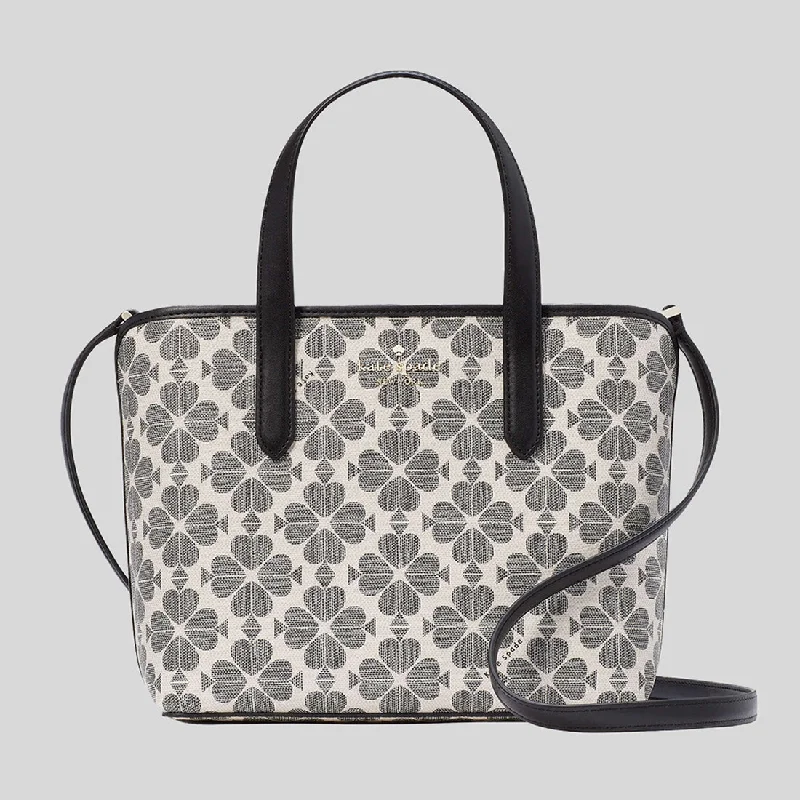 Women's Tote Bag with Detachable Pouch in Purple for Added ConvenienceKATE SPADE Signature Spade Flower Mini Tote Black Multi KH425