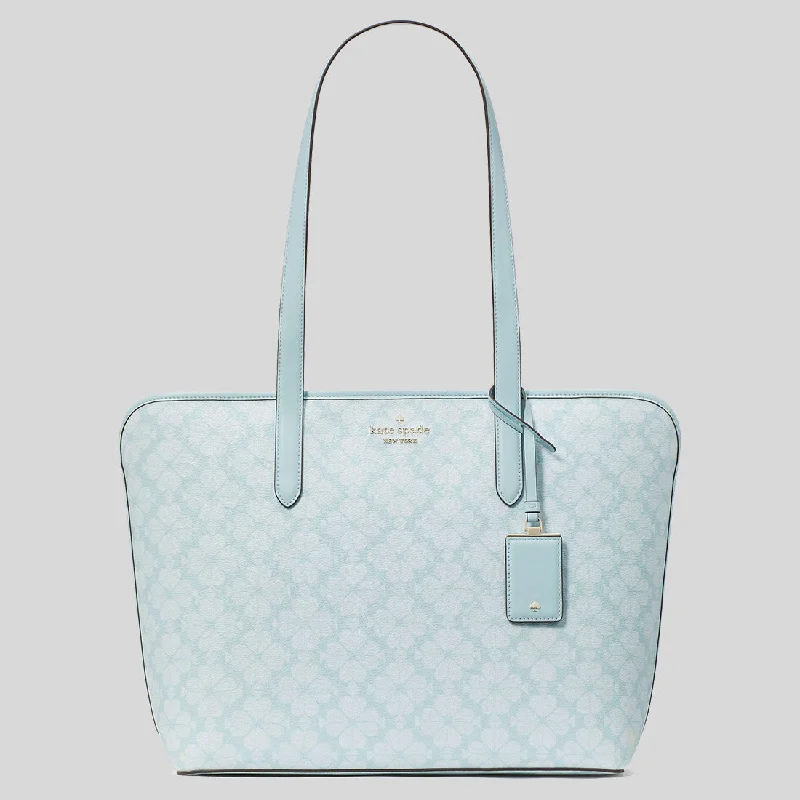 Faux Fur - Trimmed Tote Bag in White for a Cozy Winter LookKATE SPADE Spade Flower PVC Tote Blue Glow KG086 Faux Fur - Trimmed Tote Bag in White for a Cozy Winter LookKATE SPADE Spade Flower PVC Tote Blue Glow KG086