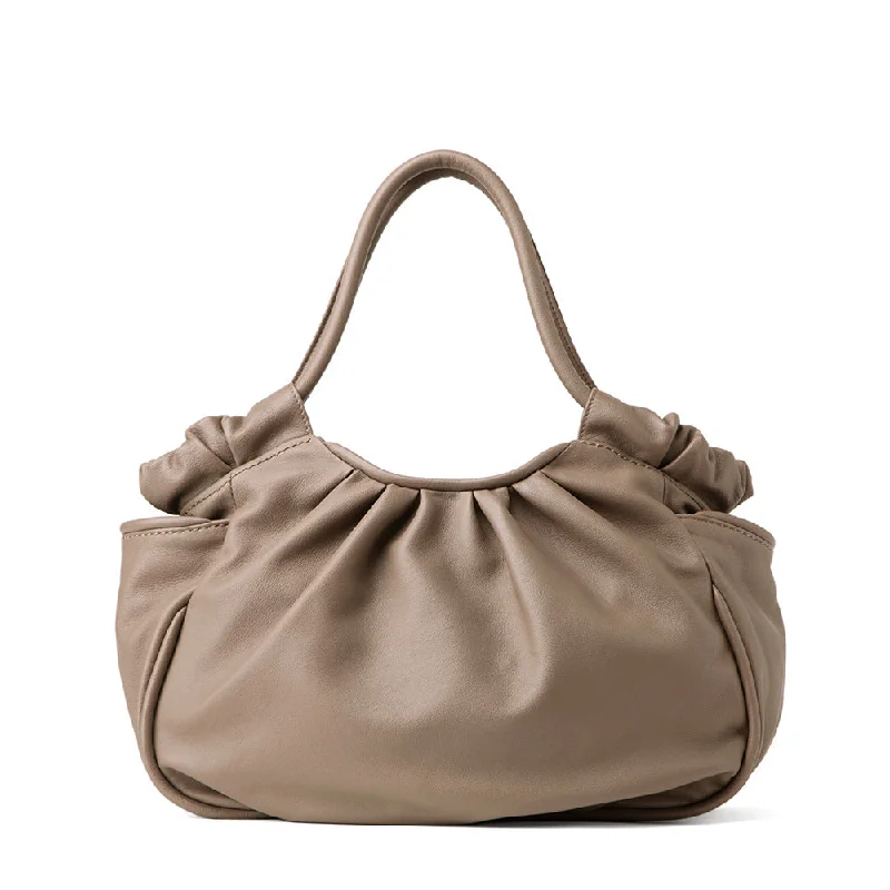 Monogrammed Tote Bag in Brown Leather with Personalized Initials for a Custom and Elegant TouchRuffle Gathered Tote Monogrammed Tote Bag in Brown Leather with Personalized Initials for a Custom and Elegant TouchRuffle Gathered Tote