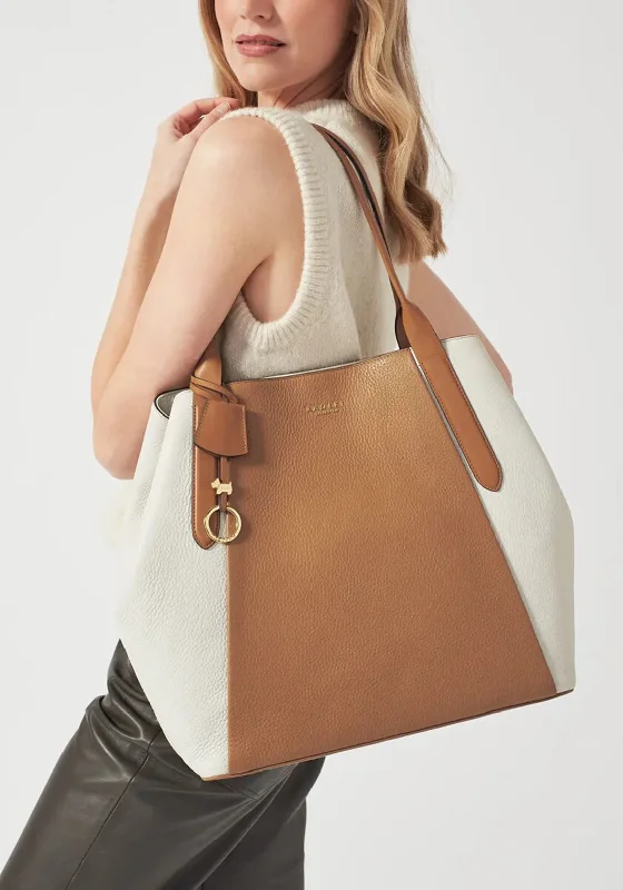 Faux Fur - Trimmed Tote Bag in White for a Cozy Winter LookRadley Baylis Road Colour Block Tote Bag, Light Brown Faux Fur - Trimmed Tote Bag in White for a Cozy Winter LookRadley Baylis Road Colour Block Tote Bag, Light Brown