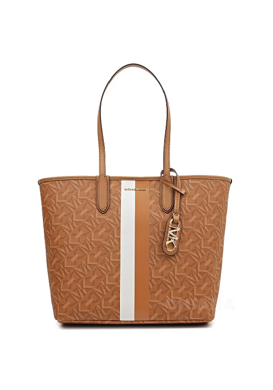 Waterproof Tote Bag in Yellow for Outdoor Activities in Wet WeatherMICHAEL Michael Kors Eliza Stripe Tote bag, Tan