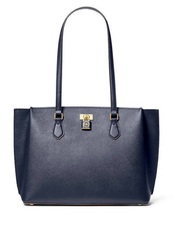 Women's Tote Bag with Zipper Closure in Red for Secure StorageMICHAEL Michael Kors Ruby Large Tote Bag, Navy Women's Tote Bag with Zipper Closure in Red for Secure StorageMICHAEL Michael Kors Ruby Large Tote Bag, Navy