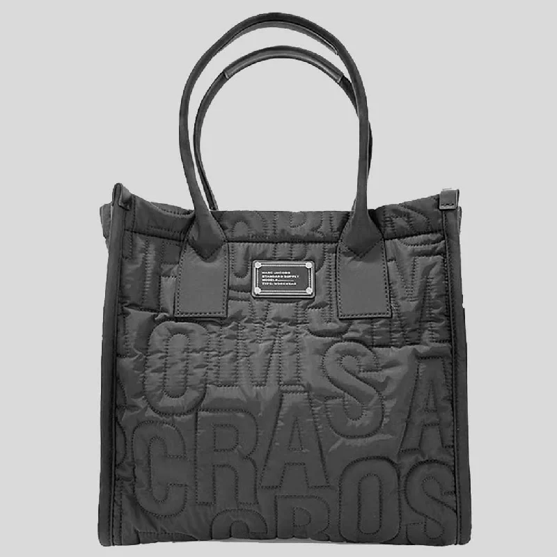 Large Capacity Genuine Leather Women's Tote Bag in Black for Work and CommutingMARC JACOBS Large Quilted Logo Nylon Tote Black 4S4HTT008H02 Large Capacity Genuine Leather Women's Tote Bag in Black for Work and CommutingMARC JACOBS Large Quilted Logo Nylon Tote Black 4S4HTT008H02