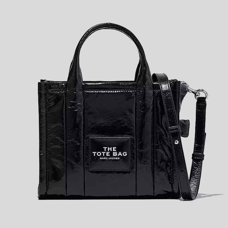 Geometric - Printed Tote Bag in Multicolor for a Contemporary and Trendy OutfitMARC JACOBS The Shiny Crinkle Small Tote Black H065L01PF22 Geometric - Printed Tote Bag in Multicolor for a Contemporary and Trendy OutfitMARC JACOBS The Shiny Crinkle Small Tote Black H065L01PF22