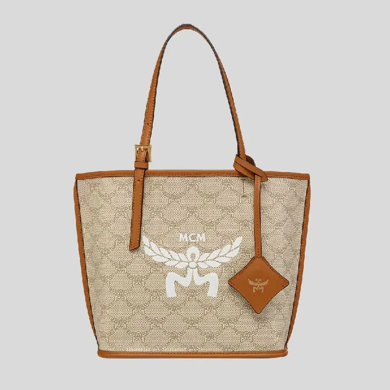 Geometric - Printed Tote Bag in Multicolor for a Contemporary and Trendy OutfitMCM Himmel Mini Shopper In Lauretos Oatmeal MWPESAC02I9001 Geometric - Printed Tote Bag in Multicolor for a Contemporary and Trendy OutfitMCM Himmel Mini Shopper In Lauretos Oatmeal MWPESAC02I9001