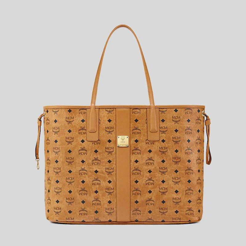 Geometric - Printed Tote Bag in Multicolor for a Contemporary and Trendy OutfitMCM Reversible Liz Shopper in Visetos Cognac MWPCSVI02CO001 Geometric - Printed Tote Bag in Multicolor for a Contemporary and Trendy OutfitMCM Reversible Liz Shopper in Visetos Cognac MWPCSVI02CO001