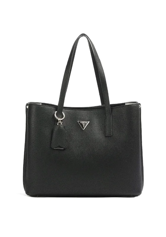 Women's Tote Bag with Magnetic Closure in Orange for Easy Access on the GoGuess Meridian Medium Tote Bag, Black Women's Tote Bag with Magnetic Closure in Orange for Easy Access on the GoGuess Meridian Medium Tote Bag, Black