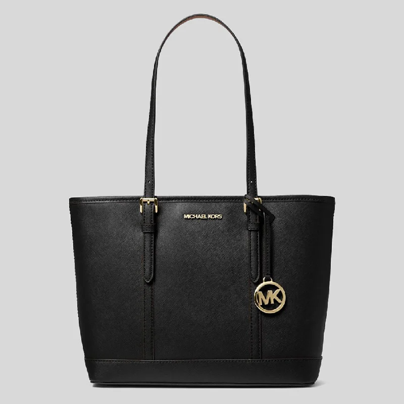 Women's Tote Bag with Inner Compartments in Gray for Organizing Everyday EssentialsMICHAEL KORS Jet Set Travel Small Saffiano Leather Top-Zip Tote Bag Black 35S0GTVT1L Women's Tote Bag with Inner Compartments in Gray for Organizing Everyday EssentialsMICHAEL KORS Jet Set Travel Small Saffiano Leather Top-Zip Tote Bag Black 35S0GTVT1L