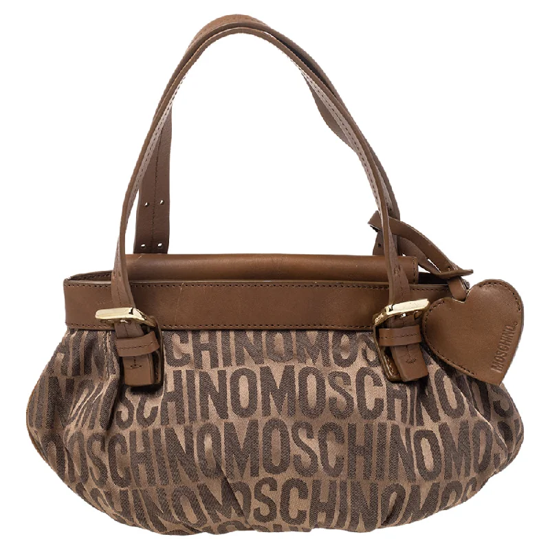 Small Vegan Leather Tote Bag in Blush Pink with Gold - Tone Hardware for a Feminine and Stylish AccessoryMoschino Monogram Canvas And Leather Tote Small Vegan Leather Tote Bag in Blush Pink with Gold - Tone Hardware for a Feminine and Stylish AccessoryMoschino Monogram Canvas And Leather Tote