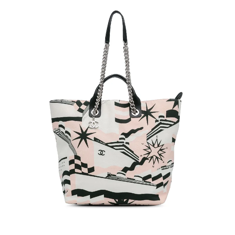 Quilted Tote Bag in Cream with Silver Hardware for a Classic and Sophisticated StyleMulti Chanel La Pausa Bay Shopping Tote Satchel Quilted Tote Bag in Cream with Silver Hardware for a Classic and Sophisticated StyleMulti Chanel La Pausa Bay Shopping Tote Satchel