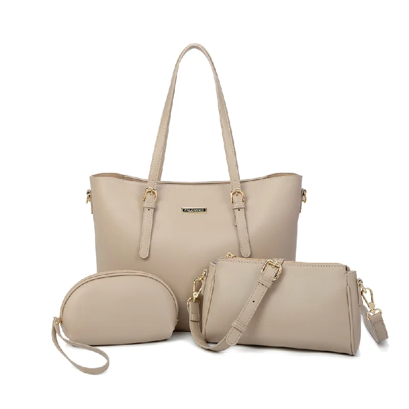 Quilted Tote Bag in Cream with Silver Hardware for a Classic and Sophisticated StylePalomino Rachel Totebag - Khaki Quilted Tote Bag in Cream with Silver Hardware for a Classic and Sophisticated StylePalomino Rachel Totebag - Khaki