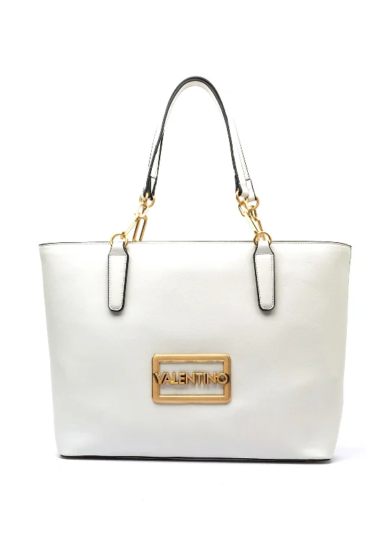 Faux Fur - Trimmed Tote Bag in White for a Cozy Winter LookValentino Handbags Princesa Shopper Bag, White Faux Fur - Trimmed Tote Bag in White for a Cozy Winter LookValentino Handbags Princesa Shopper Bag, White
