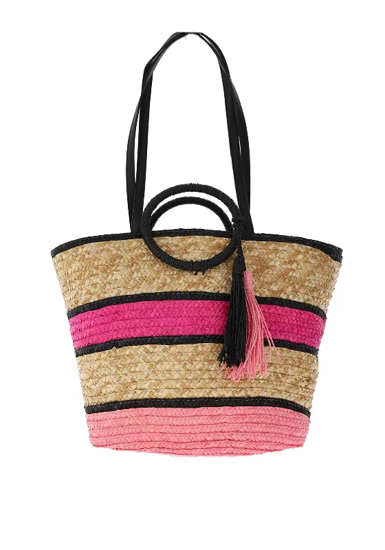Patchwork Tote Bag in Denim with Vintage - Inspired Designs for a Retro AppealZen Collection Woven Large Tote Bag, Fuchsia Patchwork Tote Bag in Denim with Vintage - Inspired Designs for a Retro AppealZen Collection Woven Large Tote Bag, Fuchsia