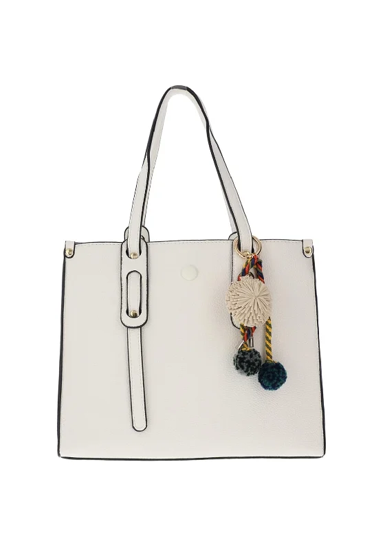 Oversized Jute Tote Bag in Natural Color with Rope Handles for a Beach VacationZen Collection Medium Charm Tote Bag, White Oversized Jute Tote Bag in Natural Color with Rope Handles for a Beach VacationZen Collection Medium Charm Tote Bag, White