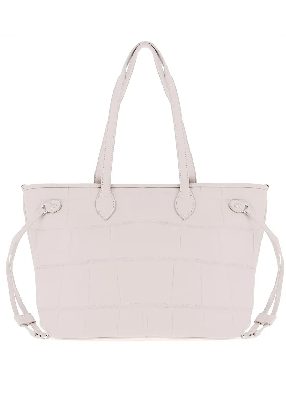 Geometric - Printed Tote Bag in Multicolor for a Contemporary and Trendy OutfitZen Collection Faux Leather Tote Bag, White Geometric - Printed Tote Bag in Multicolor for a Contemporary and Trendy OutfitZen Collection Faux Leather Tote Bag, White