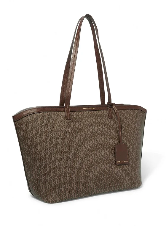 Tote Bag with RFID - Blocking Pocket in Black for Protecting Your Cards and InformationKatie Loxton Signature Tote Bag, Chocolate Tote Bag with RFID - Blocking Pocket in Black for Protecting Your Cards and InformationKatie Loxton Signature Tote Bag, Chocolate