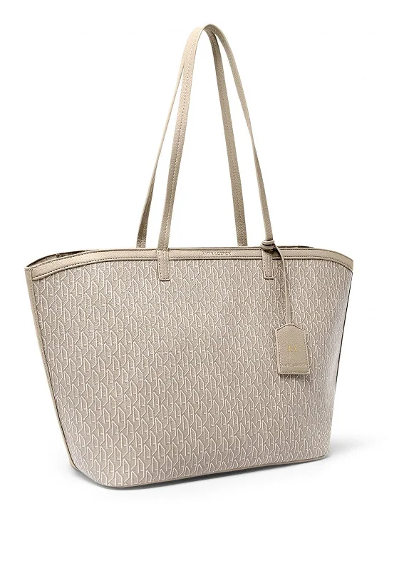 Women's Tote Bag with Inner Compartments in Gray for Organizing Everyday EssentialsKatie Loxton Signature Tote Bag, Taupe Women's Tote Bag with Inner Compartments in Gray for Organizing Everyday EssentialsKatie Loxton Signature Tote Bag, Taupe