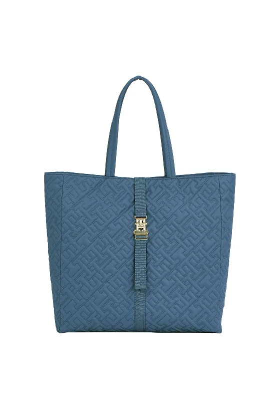 Patchwork Tote Bag in Denim with Vintage - Inspired Designs for a Retro AppealTommy Hilfiger Flow Monogram Large Tote Bag, Blue Patchwork Tote Bag in Denim with Vintage - Inspired Designs for a Retro AppealTommy Hilfiger Flow Monogram Large Tote Bag, Blue