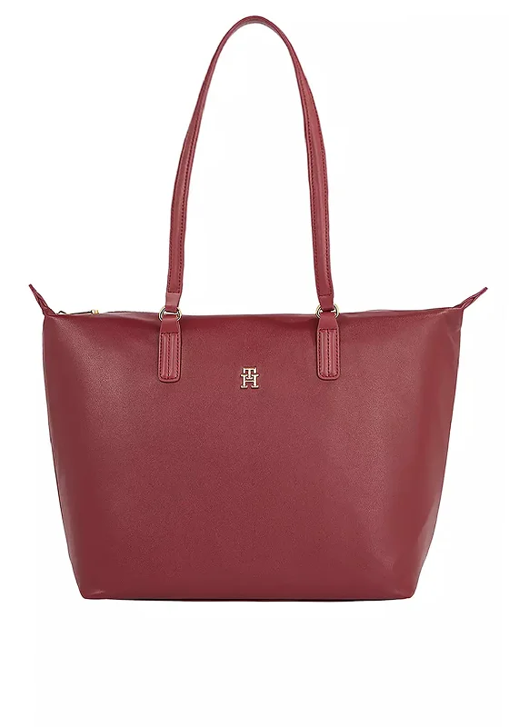 Oversized Jute Tote Bag in Natural Color with Rope Handles for a Beach VacationTommy Hilfiger Large Monogram Plus Tote, Poppy Oversized Jute Tote Bag in Natural Color with Rope Handles for a Beach VacationTommy Hilfiger Large Monogram Plus Tote, Poppy
