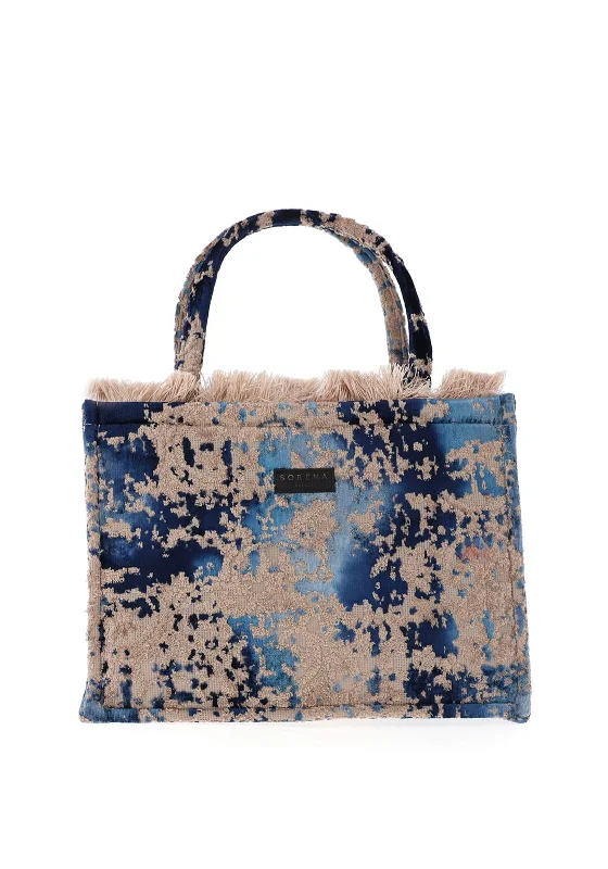 Small Vegan Leather Tote Bag in Blush Pink with Gold - Tone Hardware for a Feminine and Stylish AccessorySorena Thalassini Marble Medium Tote Bag, Royal Blue Small Vegan Leather Tote Bag in Blush Pink with Gold - Tone Hardware for a Feminine and Stylish AccessorySorena Thalassini Marble Medium Tote Bag, Royal Blue