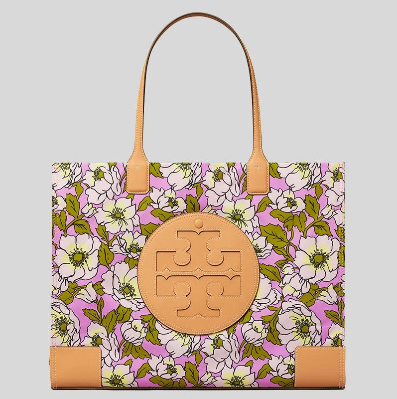 Small Vegan Leather Tote Bag in Blush Pink with Gold - Tone Hardware for a Feminine and Stylish AccessoryTORY BURCH Ella Floral Printed Tote Bag Aster Pink Flower 151611 Small Vegan Leather Tote Bag in Blush Pink with Gold - Tone Hardware for a Feminine and Stylish AccessoryTORY BURCH Ella Floral Printed Tote Bag Aster Pink Flower 151611
