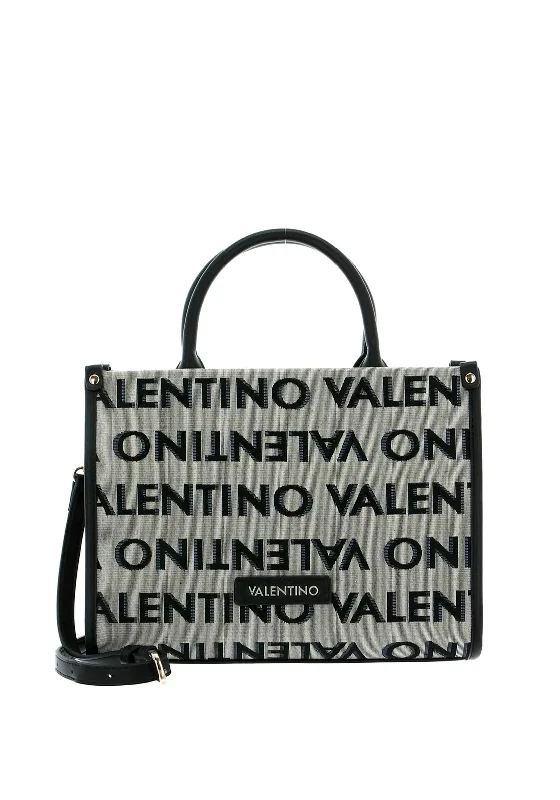 Women's Tote Bag with Magnetic Closure in Orange for Easy Access on the GoValentino Handbags August Small Tote, Nero Women's Tote Bag with Magnetic Closure in Orange for Easy Access on the GoValentino Handbags August Small Tote, Nero