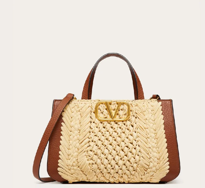 Women's Tote Bag with Inner Compartments in Gray for Organizing Everyday EssentialsVLOGO Raffia Tote, Natural/Selleria Women's Tote Bag with Inner Compartments in Gray for Organizing Everyday EssentialsVLOGO Raffia Tote, Natural/Selleria