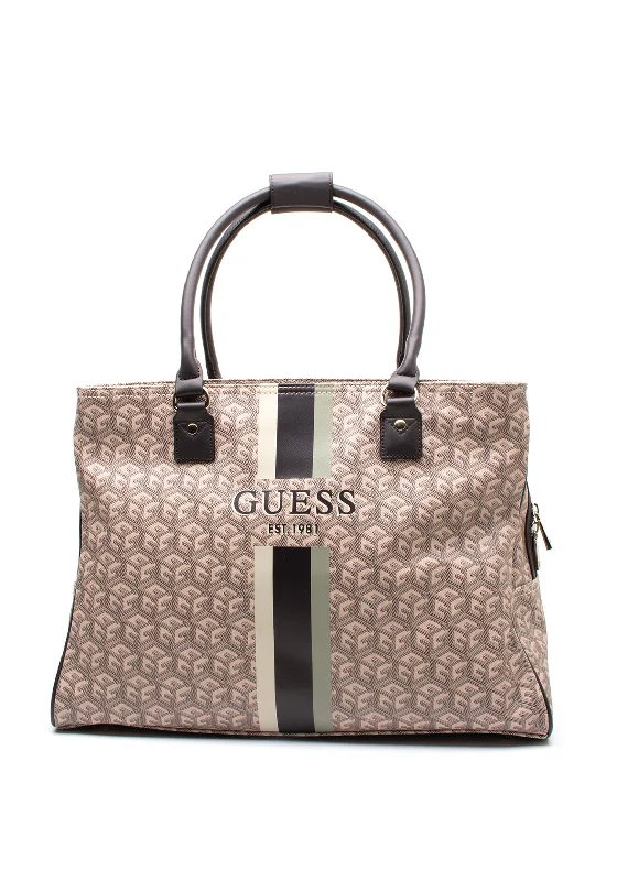 Quilted Tote Bag in Cream with Silver Hardware for a Classic and Sophisticated StyleGuess Wilder Travel Large Shopper Tote Bag, Espresso Quilted Tote Bag in Cream with Silver Hardware for a Classic and Sophisticated StyleGuess Wilder Travel Large Shopper Tote Bag, Espresso