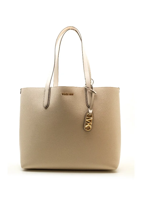 Women's Tote Bag with Detachable Pouch in Purple for Added ConvenienceMICHAEL Michael Kors Eliza Reversible Large Tote Bag, Cream Women's Tote Bag with Detachable Pouch in Purple for Added ConvenienceMICHAEL Michael Kors Eliza Reversible Large Tote Bag, Cream