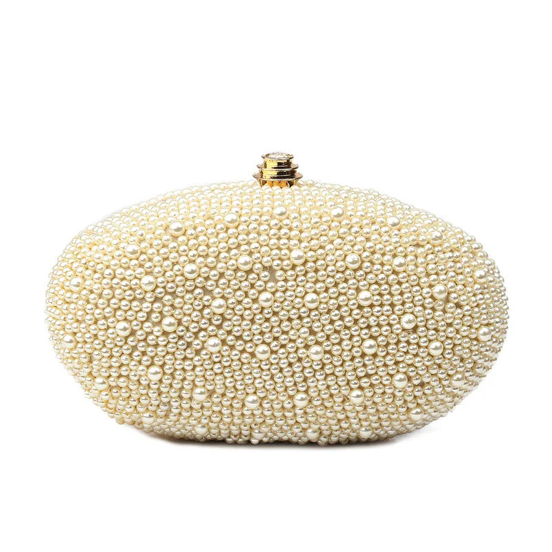 Women's Glittery Clutch in Blue for Disco - Themed EventsPearl Evening Bag