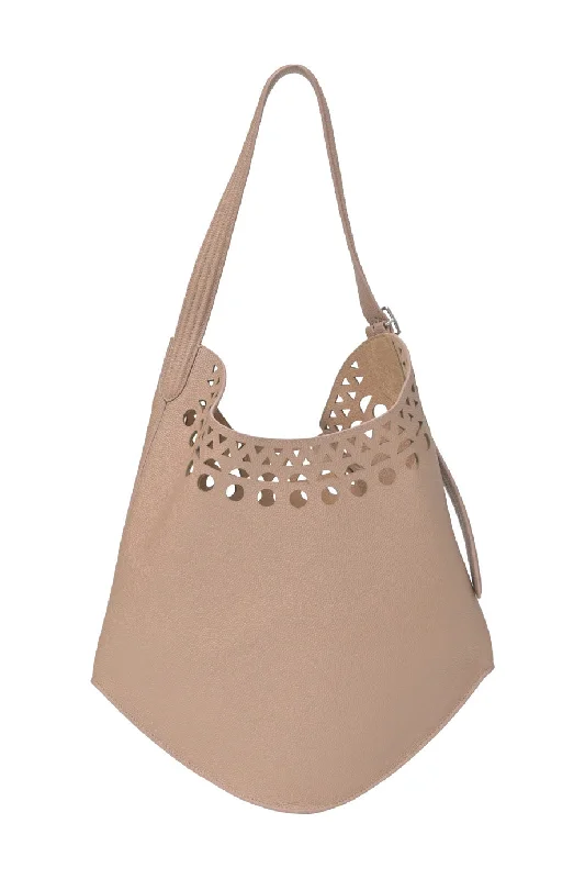 Women's Shoulder Bag with Fringe Details in Brown for a Bohemian Style[WB7150] Alaïa | Shoulder Bag