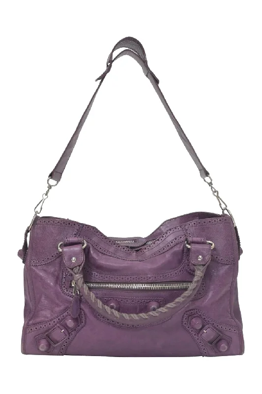 Vegan Leather Shoulder Bag in Gray for Ethical Fashion Lovers[WB7156] Balenciaga | Shoulder Bag