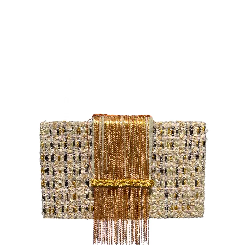 Suede Clutch with Tassel Details in Olive for Fall SoireesBeige Tweed Briefcase Bag Suede Clutch with Tassel Details in Olive for Fall SoireesBeige Tweed Briefcase Bag