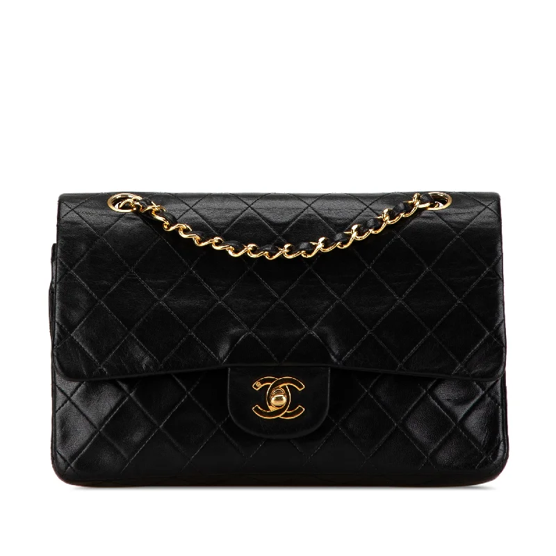 Women's Canvas Shoulder Bag in Navy with Striped Pattern for Beach TripsBlack Chanel Medium Classic Lambskin Double Flap Shoulder Bag Women's Canvas Shoulder Bag in Navy with Striped Pattern for Beach TripsBlack Chanel Medium Classic Lambskin Double Flap Shoulder Bag