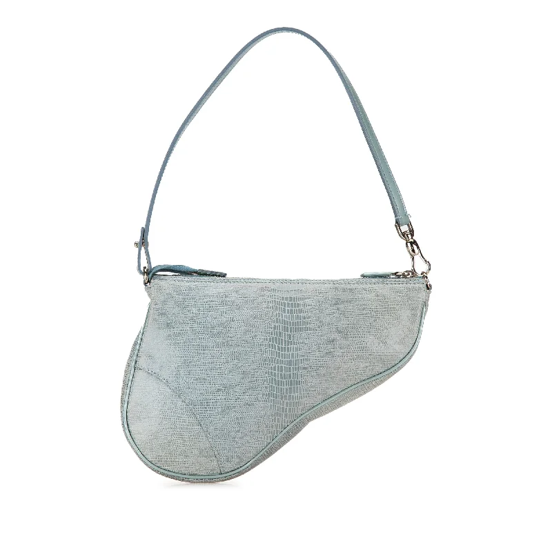 Women's Shoulder Bag with Zippered Pockets in Orange for SafetyBlue Dior Mini Lizard Saddle Pochette Shoulder Bag