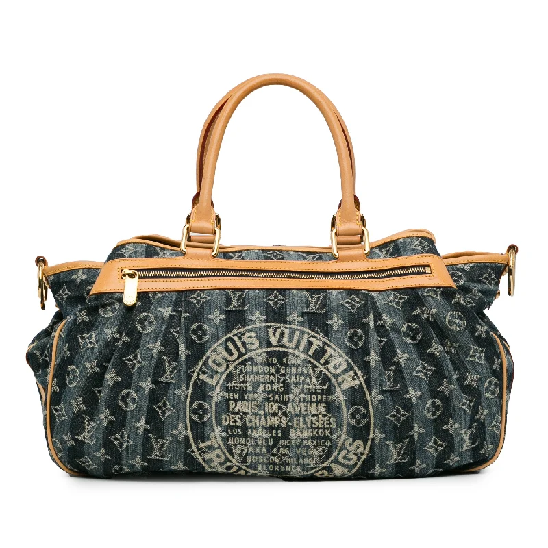 Metallic Shoulder Bag in Gold for Special OccasionsBlue Louis Vuitton Monogram Denim Porte Epaule Raye Cabas GM Satchel Metallic Shoulder Bag in Gold for Special OccasionsBlue Louis Vuitton Monogram Denim Porte Epaule Raye Cabas GM Satchel