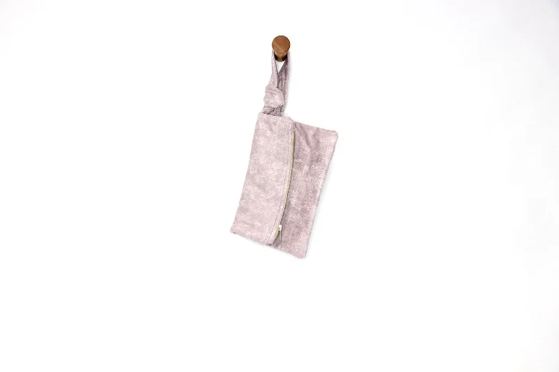 Women's Monogrammed Leather Clutch in Tan for Personalized StyleBlush Clutch